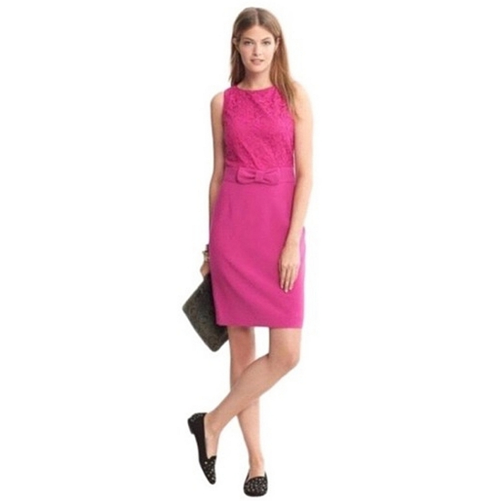 Banana Republic Lace Bow Sheath Dress